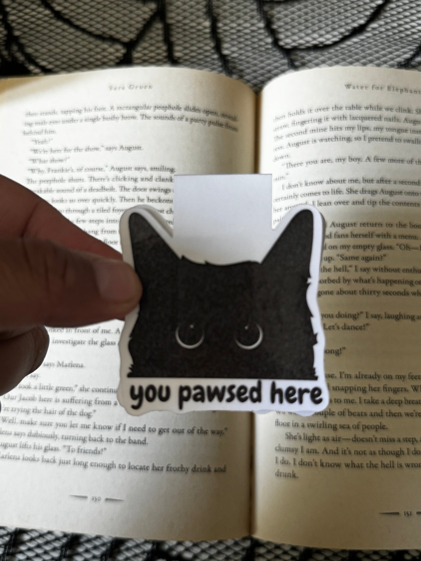 Black Cat Magnetic Bookmark