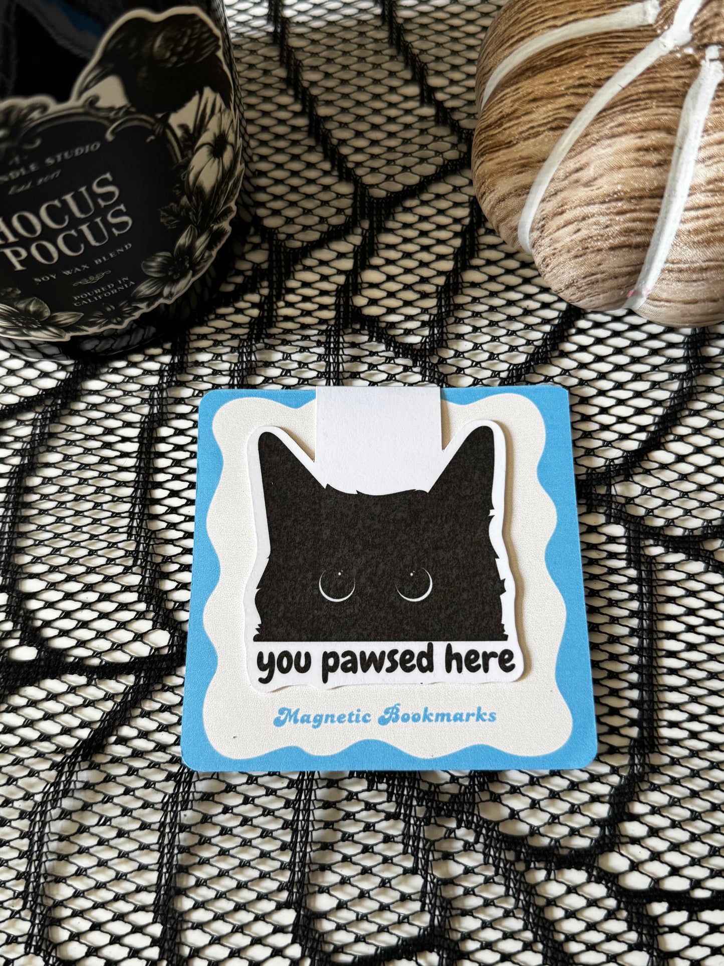 Black Cat Magnetic Bookmark